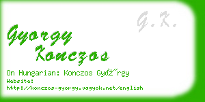 gyorgy konczos business card